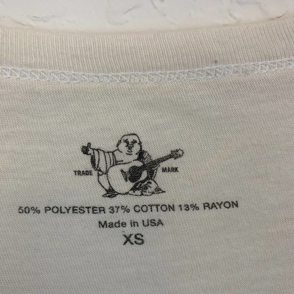 True Religion Long Sleeve Scoop Neck Tee in Winter White NWT Womens XS - Picture 6 of 6